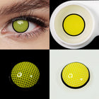 MYEYEBB Blind Yellow Manson Mesh Cosplay Colored Contact Lenses