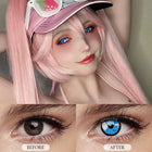 MYEYEBB Black Lobelia Blue Cosplay Colored Contact Lenses