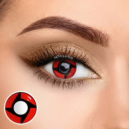 MYEYEBB Sharingan Bladed Prescription Cosplay Colored Contact Lenses