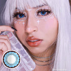 MYEYEBB Sunflower Blue Prescription Cosplay Contact Lenses