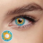 MYEYEBB Van Gogh Bloom Prescription Cosplay Colored Contact Lenses