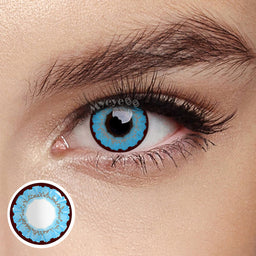 MYEYEBB Sunflower Blue Prescription Cosplay Contact Lenses