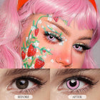 MYEYEBB Elements Pink Prescription Cosplay Contact Lenses