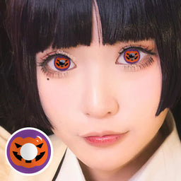 MYEYEBB Pumpkin Prescription Cosplay Colored Contact Lenses