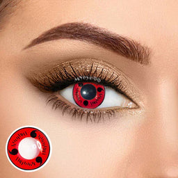 MYEYEBB Sharingan Magatama Red Prescription Contact Lenses