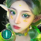 MYEYEBB Blind Lizard Eye Green Cosplay Contact Lenses