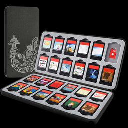 FUNLAB Switch Game Storage with 24 Card Storage - Gray Black-FUNLAB