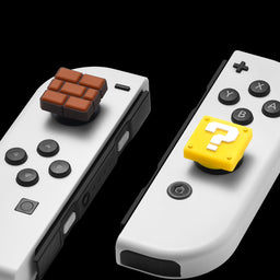 FUNLAB Switch Thumb Grips - Question Mark Block Yellow & Brick Block Brown-FUNLAB