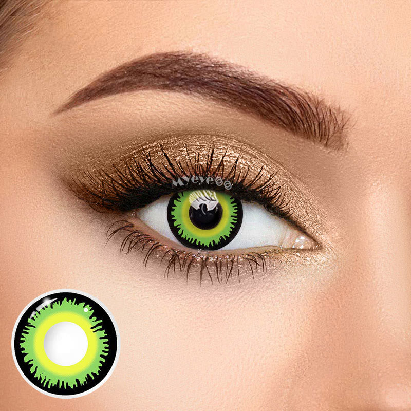 MYEYEBB Green Werewolf Cosplay Colored Contact Lenses