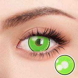 Mislens Cloud Rim Green Crazy  color contact Lenses for dark brown eyes