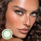 Mislens I Heart Green color contact Lenses for dark brown eyes