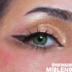 Mislens I Heart Green color contact Lenses for dark brown eyes