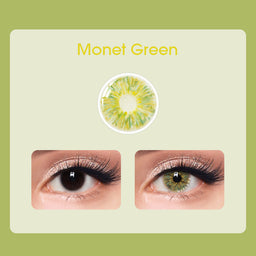 Mislens Monet Green  color contact Lenses for dark brown eyes