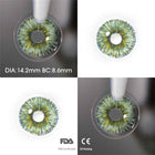 Mislens Rare Iris Green color contact Lenses for dark brown eyes