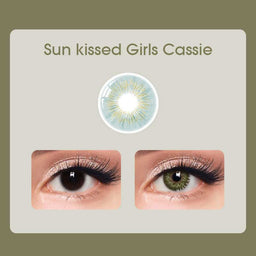 Mislens Sun kiss Girls Cassie Green color contact Lenses for dark brown eyes