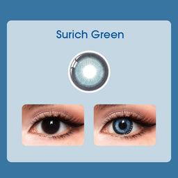 Mislens Surich Green color contact Lenses for dark brown eyes