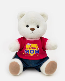 Mother's Day Love Embroidery Bear Set | Handmade Jointed Teddy Bear Gift