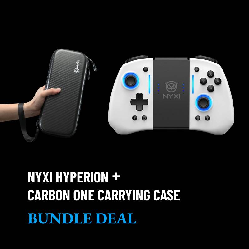 NYXI Hyperion Milk Style Wireless Joy-pad with Carrying Case Bundle