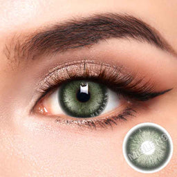 【New】Mislens Ice Crystal Green color contact Lenses for dark brown eyes