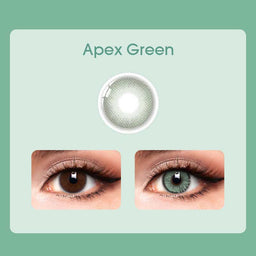 【Prescription】Mislens Apex Green color contact Lenses for dark brown eyes