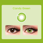 【Prescription】Mislens Candy Green color contact Lenses for dark brown eyes