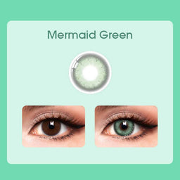 【Prescription】Mislens Mermaid Green color contact Lenses for dark brown eyes