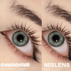 【Prescription】Mislens Mermaid Green color contact Lenses for dark brown eyes