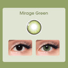 【Prescription】Mislens Mirage Green color contact Lenses for dark brown eyes