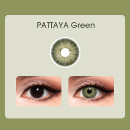 【Prescription】Mislens Pattaya Green color contact Lenses for dark brown eyes