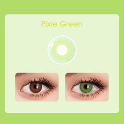 【Prescription】Mislens Pixie Green color contact Lenses for dark brown eyes