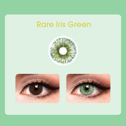 【U.S Warehouse】Mislens Rare Iris Green color contact Lenses for dark brown eyes