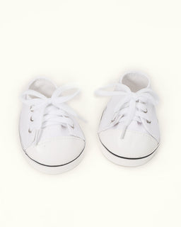 White Canvas Shoes | Teddy Bear Clothes