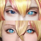 MYEYEBB Blind Aqua Hoshino Blue Cosplay Colored Contact Lenses