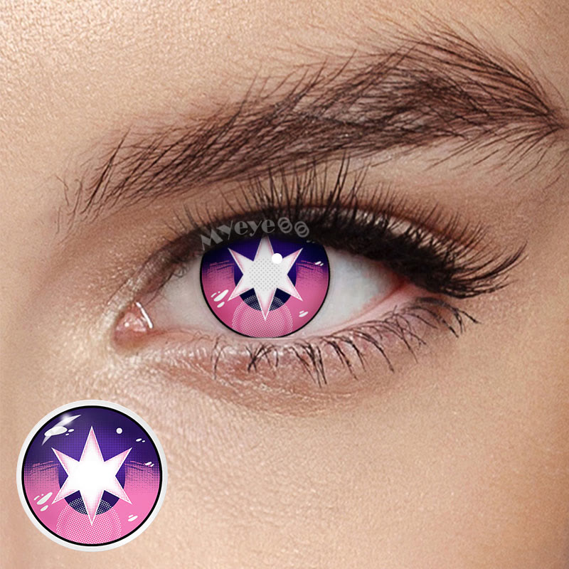 MYEYEBB Blind Ruby Hoshino Purple Cosplay Contact Lenses