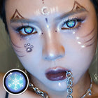 MYEYEBB Blind Snowflake Cosplay Colored Contact Lenses