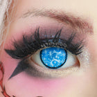 MYEYEBB Blind Coral Blue Cosplay Colored Contact Lenses