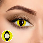 MYEYEBB Yellow Cat Eyes Prescription Colored Contact Lenses