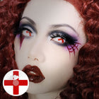 MYEYEBB Blind Red Cross Cosplay Colored Contact Lenses