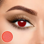 MYEYEBB Blind Red Mesh Cosplay Colored Contact Lenses