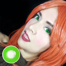 MYEYEBB Light Green Block Cosplay Colored Contact Lenses