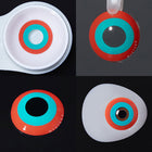 MYEYEBB Block Red & Green Prescription Cosplay Lenses