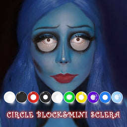 MYEYEBB Circle Block & Mini Sclera Prescription Cosplay Colored Contact Lenses