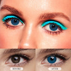 MYEYEBB Blue Swirl Prescription Cosplay Contact Lenses