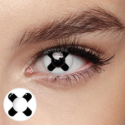 MYEYEBB Black Cross Cosplay Colored Contact Lenses Pair