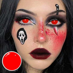 MYEYEBB Blind Red Mini Sclera Cosplay Contact Lenses