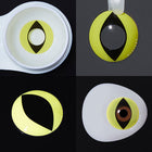 MYEYEBB Yellow Cat Eyes Prescription Colored Contact Lenses