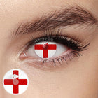 MYEYEBB Blind Red Cross Cosplay Colored Contact Lenses