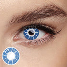 MYEYEBB Flash Blue Prescription Cosplay Contact Lenses