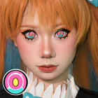 MYEYEBB Blind Titan Pink Cosplay Colored Contact Lenses