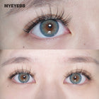 MYEYEBB Deepwater Zone Blue Prescription Colored Contact Lenses